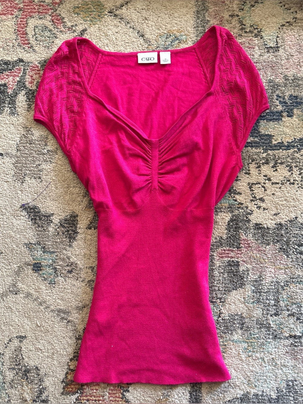 Y2K Hot Pink Ruched Top